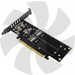 Адаптер с PCIE X16 на 4х NVME SSD M.2 с поддержкой RAID-массива VROC iHyper m.2X16